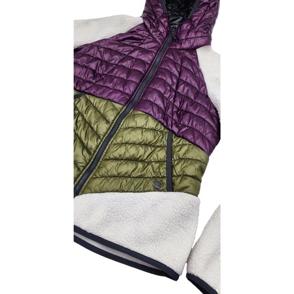 Mountain Hardwear Altius Hybrid Hoodie Sherpa Puffer Full Zip Jacket Size Small - Picture 5 of 13